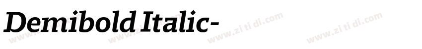 Demibold Italic字体转换